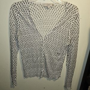 Ann taylor loft sz. Medium white/black cardigan